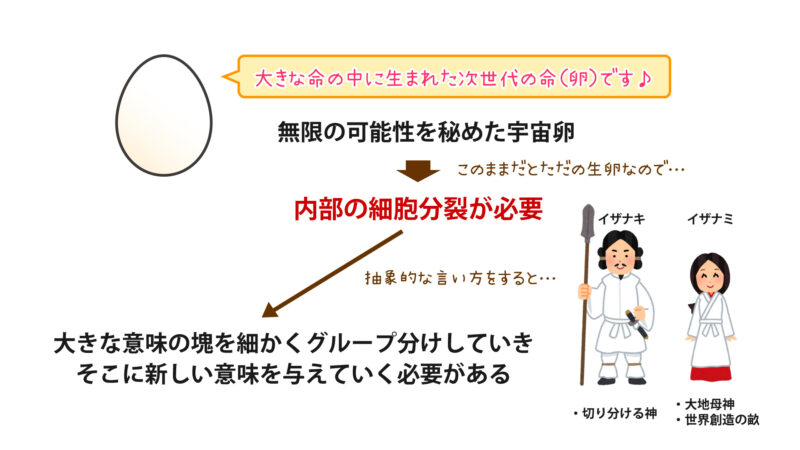 宇宙卵の細胞分裂①