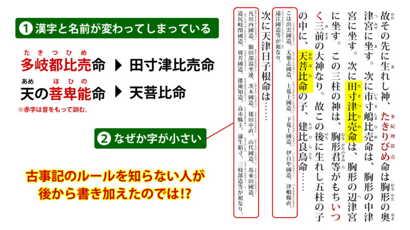 祖先神の文章がおかしい