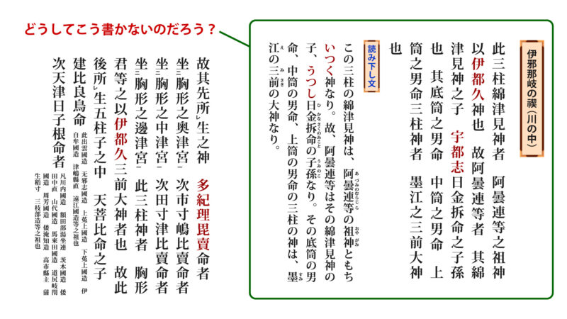 祖先神の文章がおかしい②