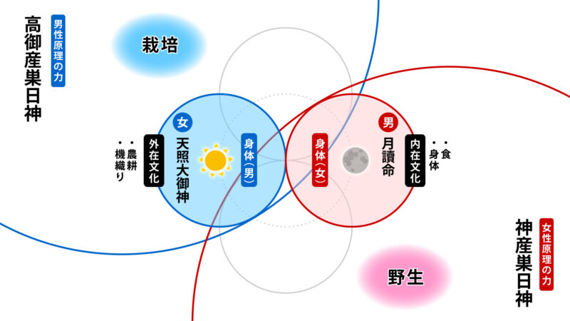 天岩屋戸シーンにおける神々の構造図②